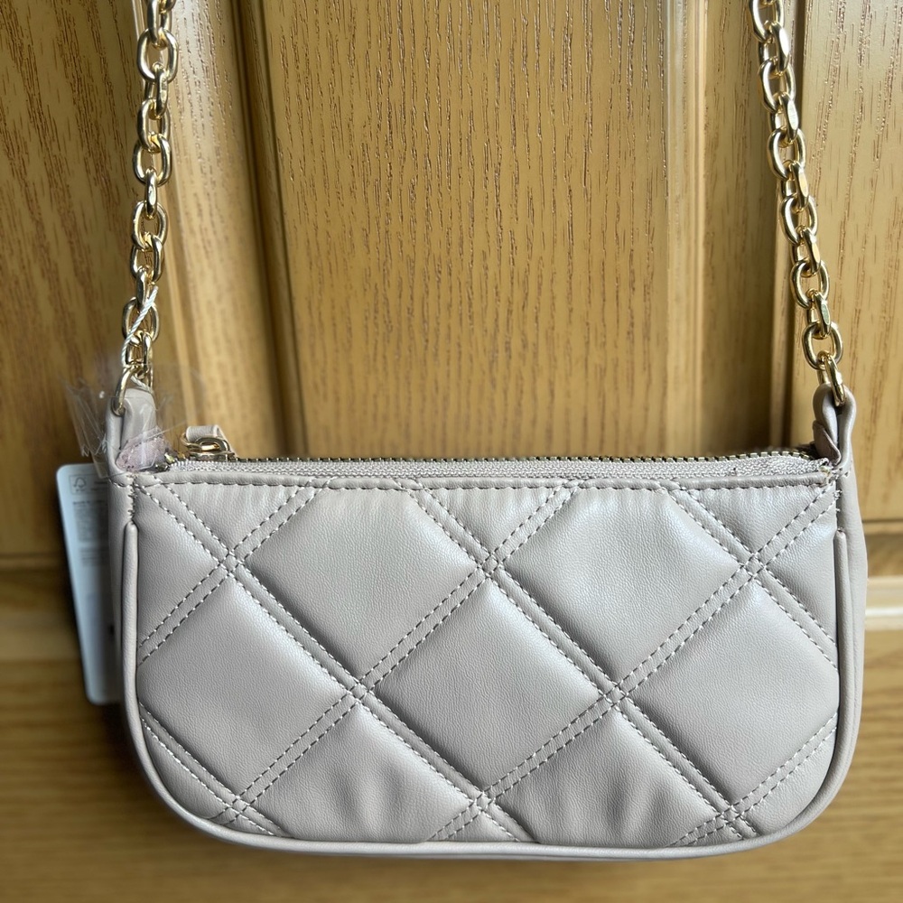 Elegant Cream Quilted Crossbody Bag